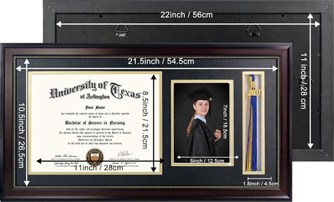 Buy GraduationMall 11x22 Mahogany Diploma Frame With Tassel Holder And