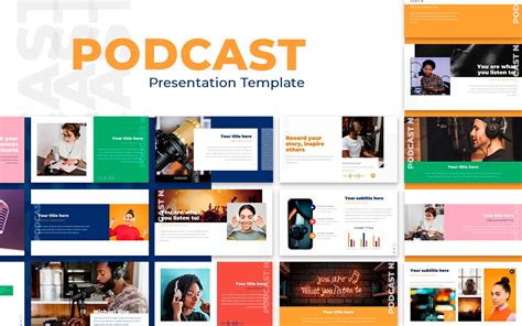 Podcast PowerPoint Template Design Cuts