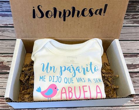 Un Pajarito Me Dijo Vas a Ser Abuela Baby Announcement | Etsy