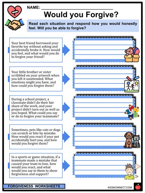 Forgiveness Worksheets Importance Effects Tips On Forgiveness