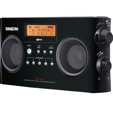 Sangean Pr D Bk Digital Portable Stereo Receiver With Am Fm Radio