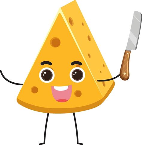 Cheese cartoon character isolated 11127684 Vector Art at Vecteezy