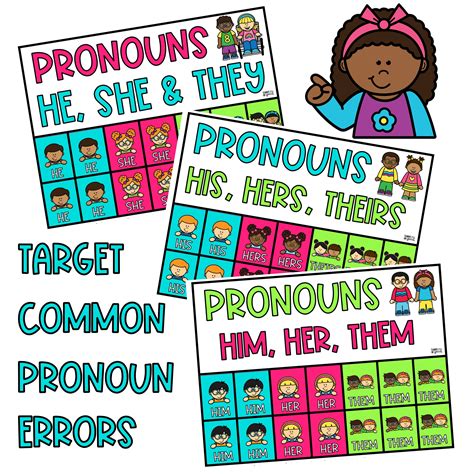 Personal Pronouns Flip Books He She They His Hers Theirs Him Her Them