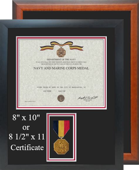 Navy / Marine Corps Medal Certificate Frame