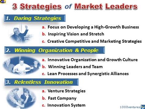 3 Strategies of Market Leaders: stretch, innovation, efficiency