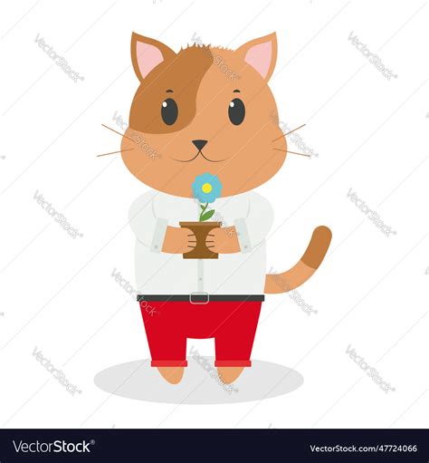 Cute Cat Royalty Free Vector Image Vectorstock