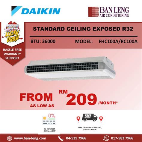 Daikin Ceiling Exposed R Non Inverter Fhc A Series Fhc A Rc A