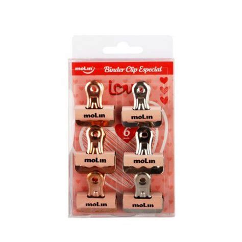 Binder Clips Especial C 6 Molin Laranja Lima Papelaria