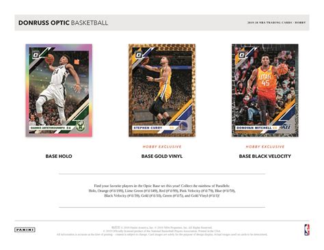 2019 20 Donruss Optic Nba Basketball Cards Are Loaded With Color