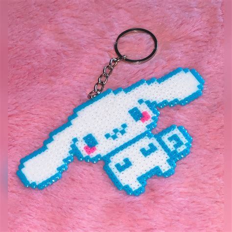 Hama Bead / Perler Bead Cinnamoroll Keychain Sanrio | Etsy