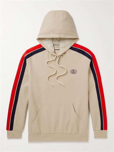 GUCCI Appliquéd Mesh Hoodie for Men | MR PORTER