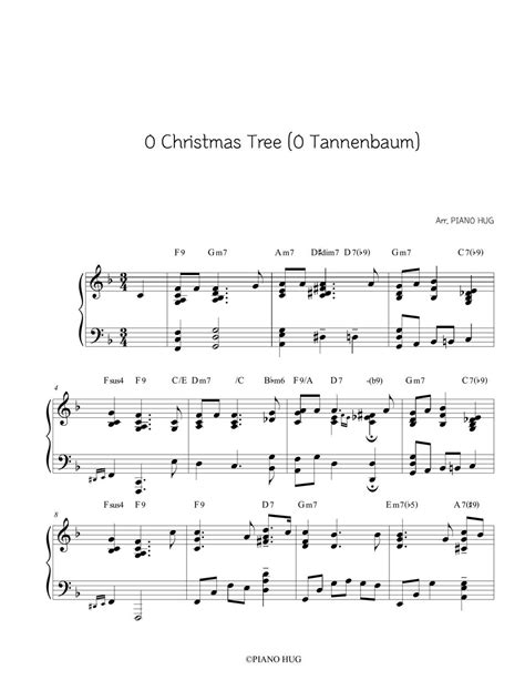 Christmas Carol O Christmas Tree O Tannenbaum Carol Jazz Piano