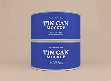 Premium Psd Tin Can Mockup