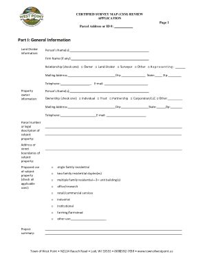 Fillable Online Certified Survey Map CSM Review Application Fax Email