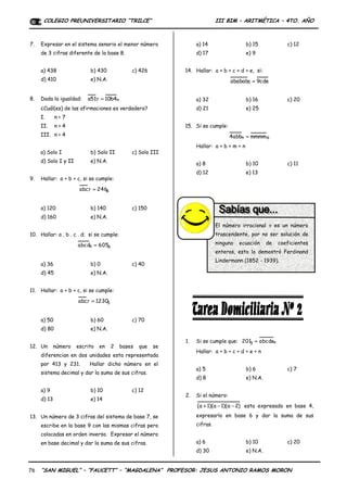 Iii bim 4to año guía 2 numeración PDF