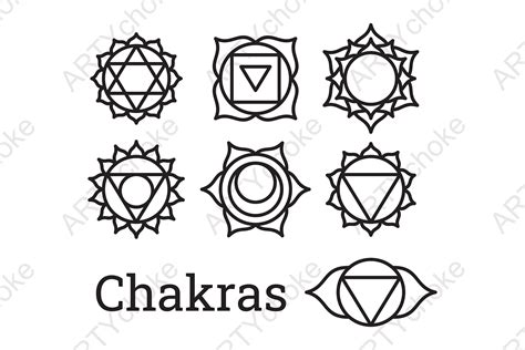 Chakra Symbols Black And White