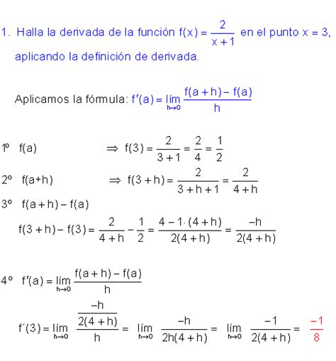 Ejercicios Resueltos De Derivadas