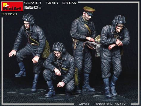 MiniArt 37053 Soviet tank crew 1950s, 4 figures 1/35 Сборные масштабные ...