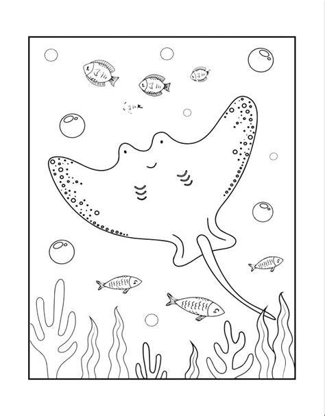 10 Sea Creatures Coloring Pages for Kids - Etsy