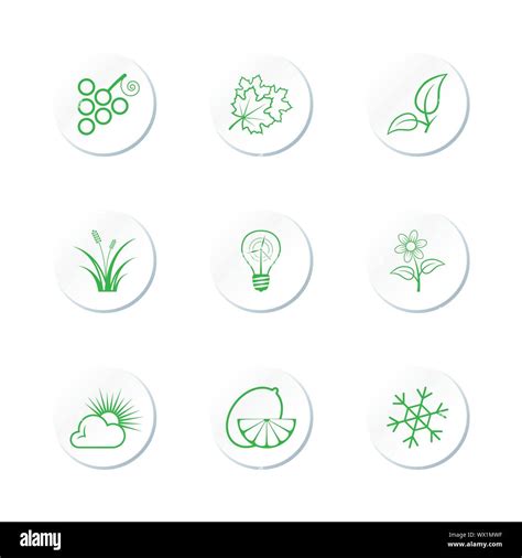 Nature Icon Set Stock Vector Image & Art - Alamy