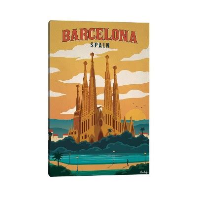 40 X 26 X 1 5 Barcelona By Ideastorm Studios Unframed Wall Canvas