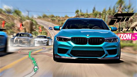 Tuned Bmw M F Forza Horizon With Cars In Convoy Gameplay