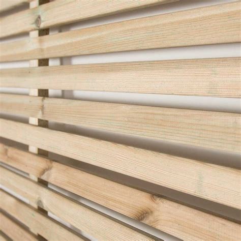 6ft High 1800mm Forest Contemporary Slatted Fence Panel Pressure