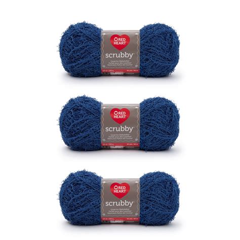 Red Heart Scrubby Royal Yarn 3 Pack Of 100g 3 5oz Polyester 4