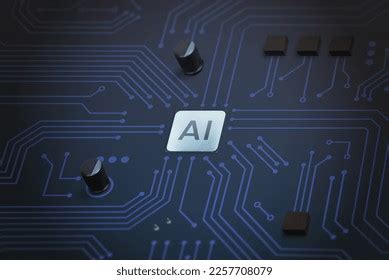 Advanced Ai Chip Integrated Onto Complex Stock Photo 2257708079