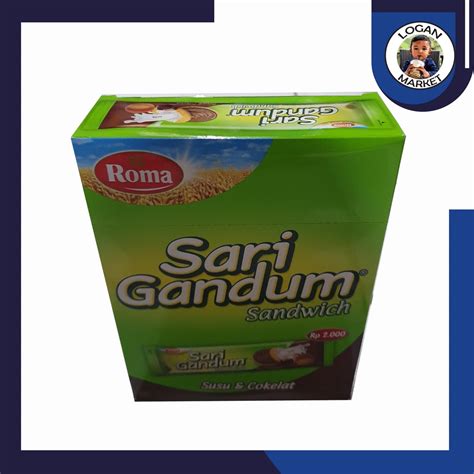 Jual Roma Sari Gandum Sandwich Coklat Box Isi 12 Sachet Pcs 12Pcs