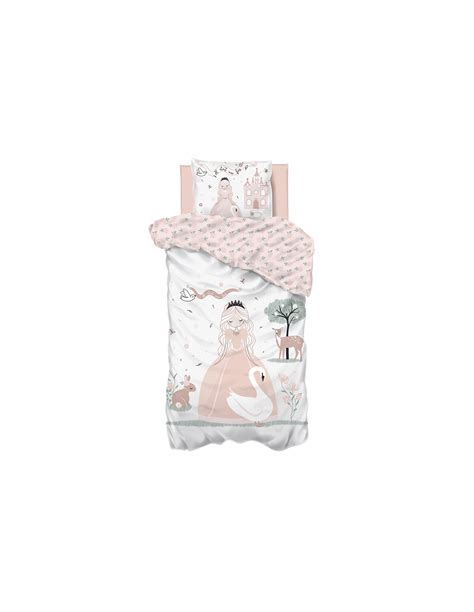 Parure De Lit Enfant Princesse Rose 140x200 Atmosphera