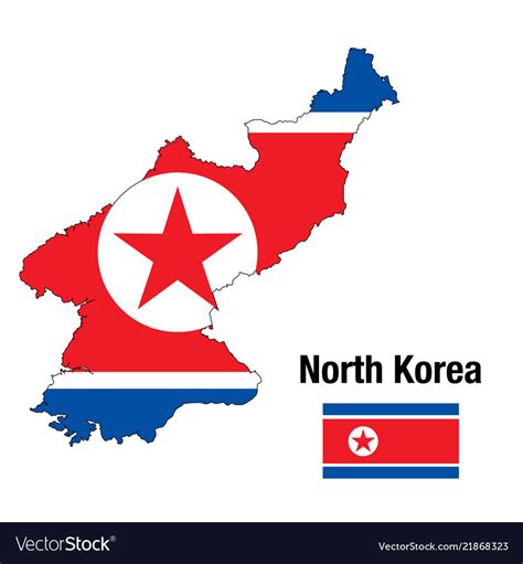 North Korea Map With Flag - Dorrie Katharina