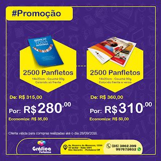 Gráfica Fortaleza PROMOÇÃO PANFLETOS 14X20cm