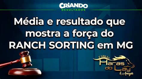 Média e resultado que mostra a força do RANCH SORTING em MG por Criar