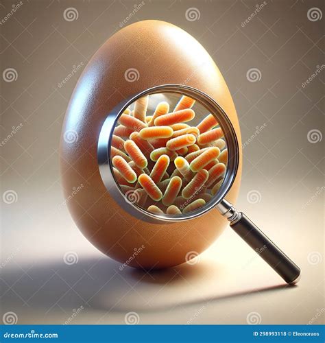 Egg Under Magnification Showing Bacteria Symbolizing The Importance Of