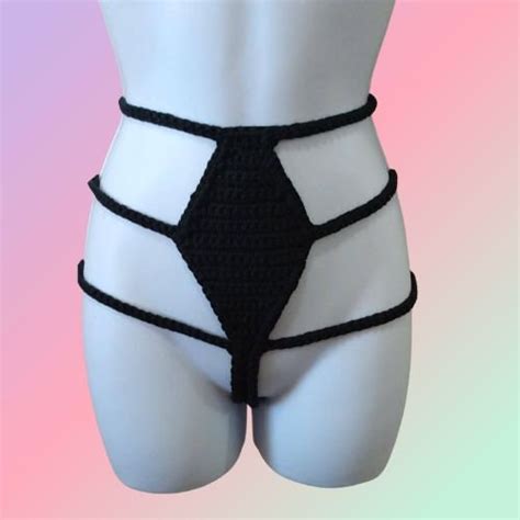 Plus Size Crochet Pattern Bikini Bottom Lingerie Sexy Etsy