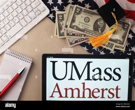 In this photo illustration, University of Massachusetts, Amherst logo ...