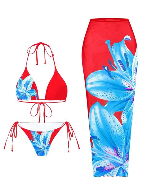 Swim Oasis Spring Break Women Piece Swimwear Set Spaghetti Strap Triangle Bikini Top