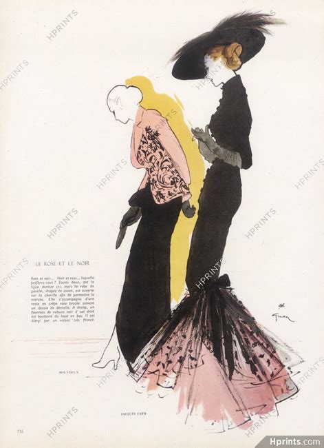 Molyneux Jacques Fath Evening Gown Ren Gruau Fashion