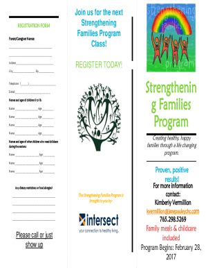 Fillable Online Strengthening Families Program Delta Prevention Fax