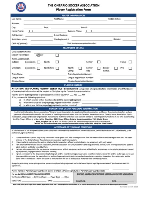 Top 14 Soccer Registration Form Templates Free To Download In Pdf Format