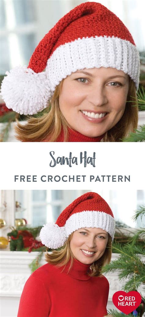 Free Santa Hat Crochet Pattern Using Red Heart Yarn Artofit