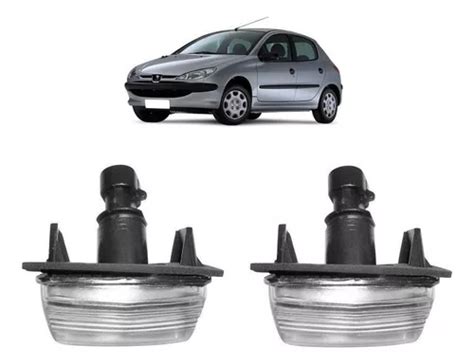 Par De Lanterna Luz De Placa Peugeot 207 307 206 C3 Parcelamento Sem