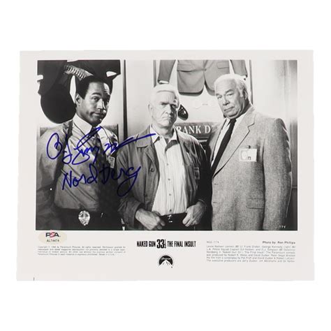 O J Simpson Signed The Naked Gun The Final Insult X Photo Inscribed Nordberg