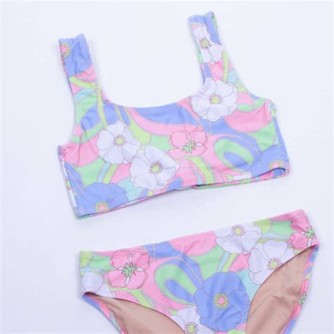 Groovy Daisy Swirl Girls Bikini 4 14 Shade Critters