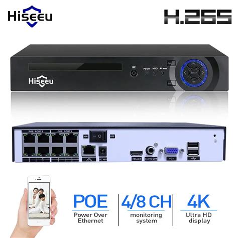 Aliexpress.com : Buy Hiseeu H.265 H.264 4/8CH POE NVR Security IP ...