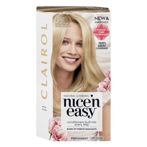 Save On Clairol Nice N Easy Hair Color Permanent Extra Light Cool Blonde 10c Order Online