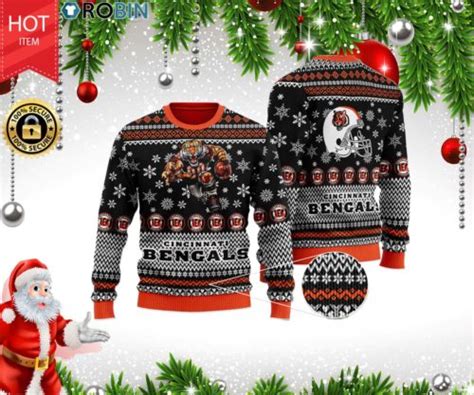 Cincinnati Bengals 3d Printed Christmas Wool Sweater