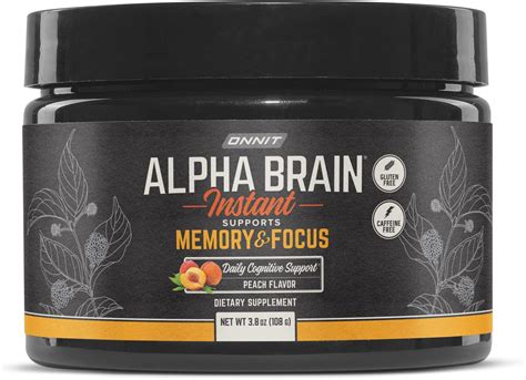 Amazon Onnit Alpha Brain Instant Peach Flavor Nootropic Brain