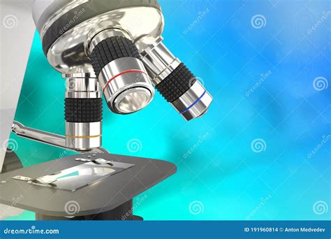 Nanotechnology Work Concept Lab Electronic Scientific Microscope On